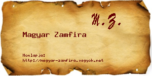 Magyar Zamfira névjegykártya